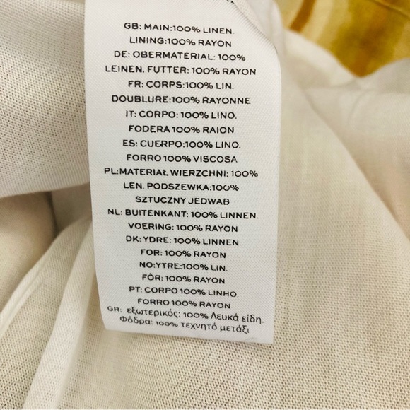 Faithfull the Brand “la puede a” linen halter maxi dress in yellow print. 8 - Picture 11 of 13